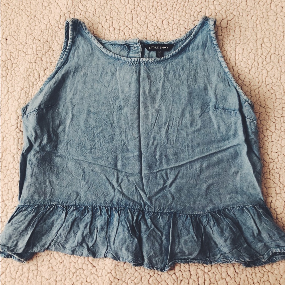 Denim crop top
